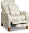 White Casual Pushback High-Leg Recliner - Norwood