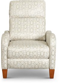 White Casual Pushback High-Leg Recliner - Norwood-4
