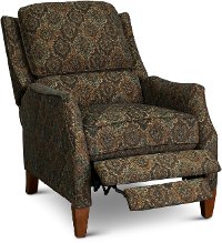 Brown Traditional High-Leg Pushback Recliner - Sandlewood