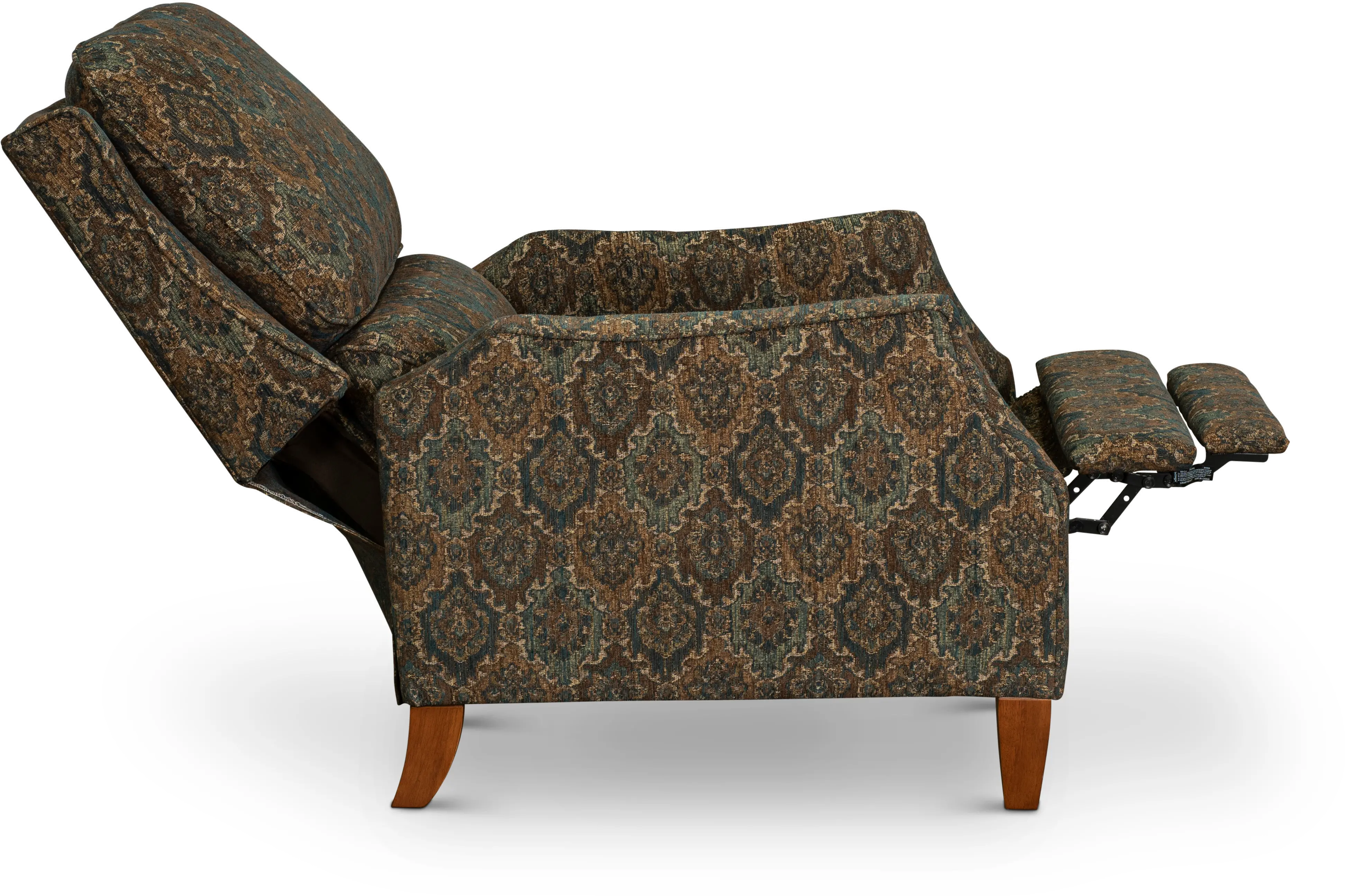 Brown Traditional High-Leg Pushback Recliner - Sandlewood-3