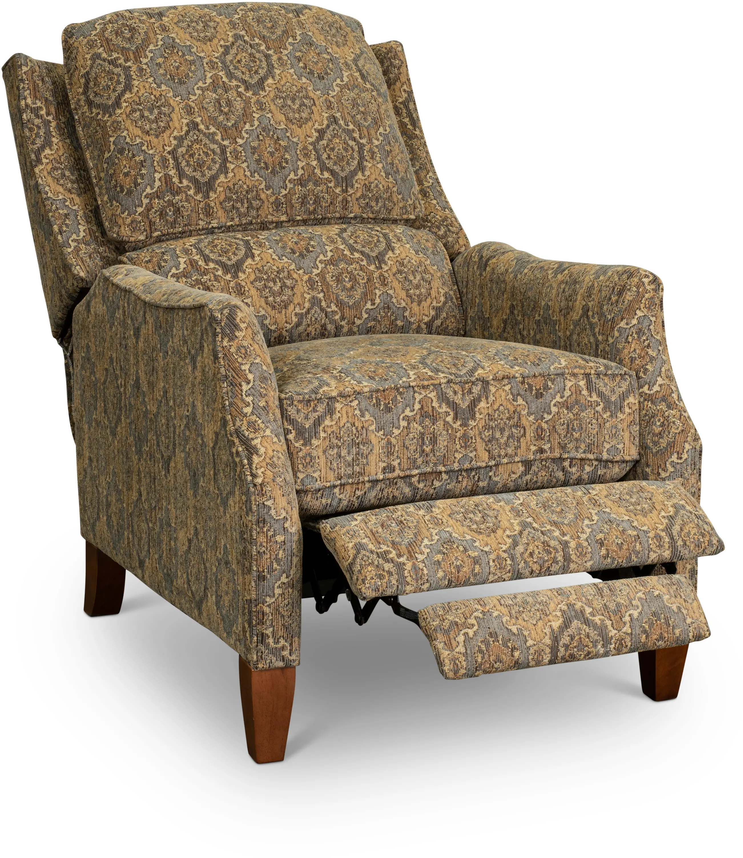 Tan Traditional High-Leg Pushback Recliner - Sandlewood-1