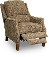 Tan Traditional High-Leg Pushback Recliner - Sandlewood