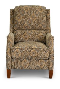 Tan Traditional High-Leg Pushback Recliner - Sandlewood-2