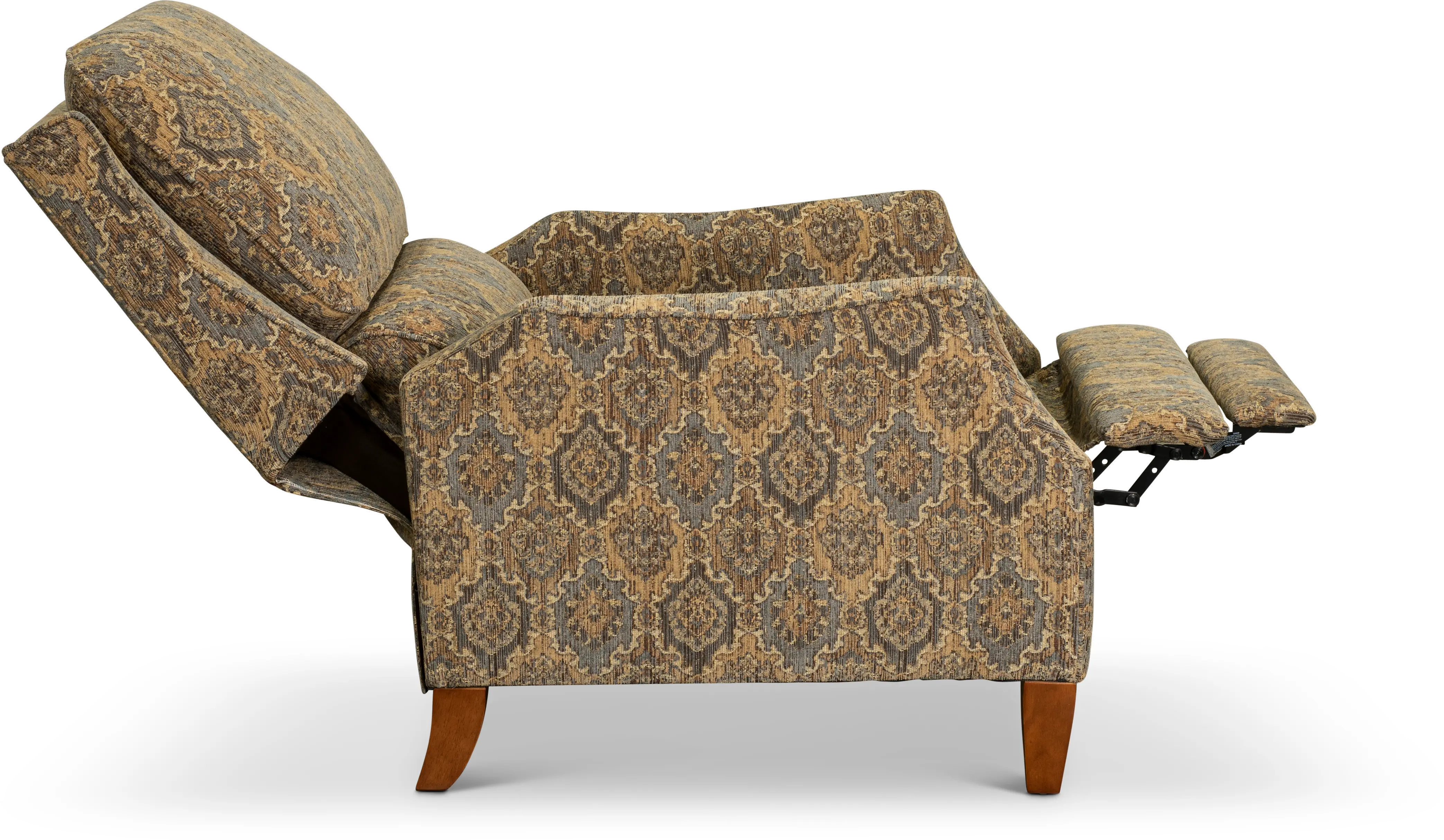 Tan Traditional High-Leg Pushback Recliner - Sandlewood-3