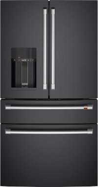 CVE28DP3ND1 Cafe 36 Inch French Door Smart Refrigerator - 27.8 cu. ft., Matte Black-1