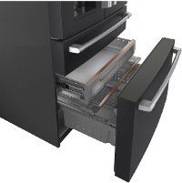 CVE28DP3ND1 Cafe 36 Inch French Door Smart Refrigerator - 27.8 cu. ft., Matte Black-3