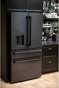 CVE28DP3ND1 Cafe 36 Inch French Door Smart Refrigerator - 27.8 cu. ft., Matte Black-6
