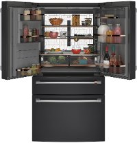 CVE28DP3ND1 Cafe 36 Inch French Door Smart Refrigerator - 27.8 cu. ft., Matte Black-8
