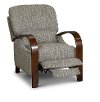 Charcoal Gray Pushback High-Leg Recliner - Raji