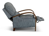 Indigo Blue Pushback High-Leg Recliner - Raji-2
