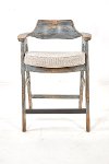 Distressed 24 Inch Blue Counter Height Stool - Wagner