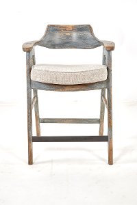 Distressed 24 Inch Blue Counter Height Stool - Wagner