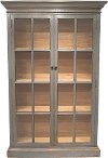 Gray Solid Pine Display Cabinet - Apollo