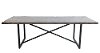 Contemporary Pine and Metal Dining Room Table - Logan
