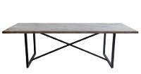 Industrial Pine and Metal Dining Room Table - Logan