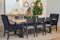 Industrial Wood and Metal 7 Piece Dining Room Set - Logan-5