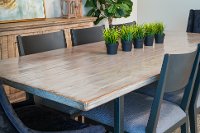Industrial Wood and Metal 7 Piece Dining Room Set - Logan-7