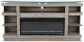 Celino Light Brown Fireplace TV Stand