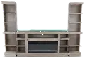 Celino Gray Fireplace Entertainment Center