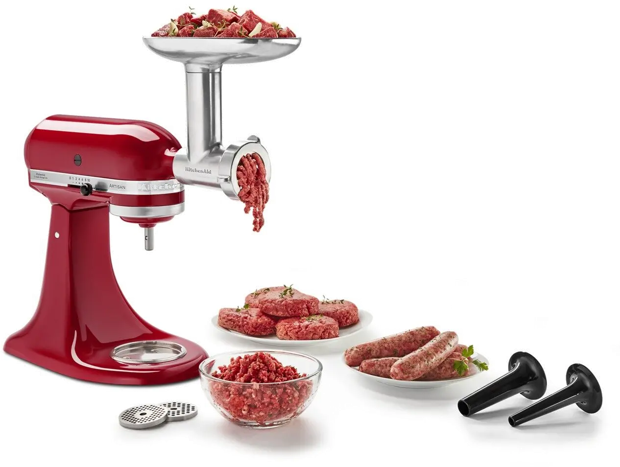 KSMMGA KitchenAid Stand Mixer Metal Food Grinder Attachment-1