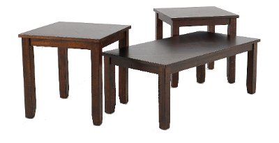 Walnut 3 Piece Occasional Table Group - Jax
