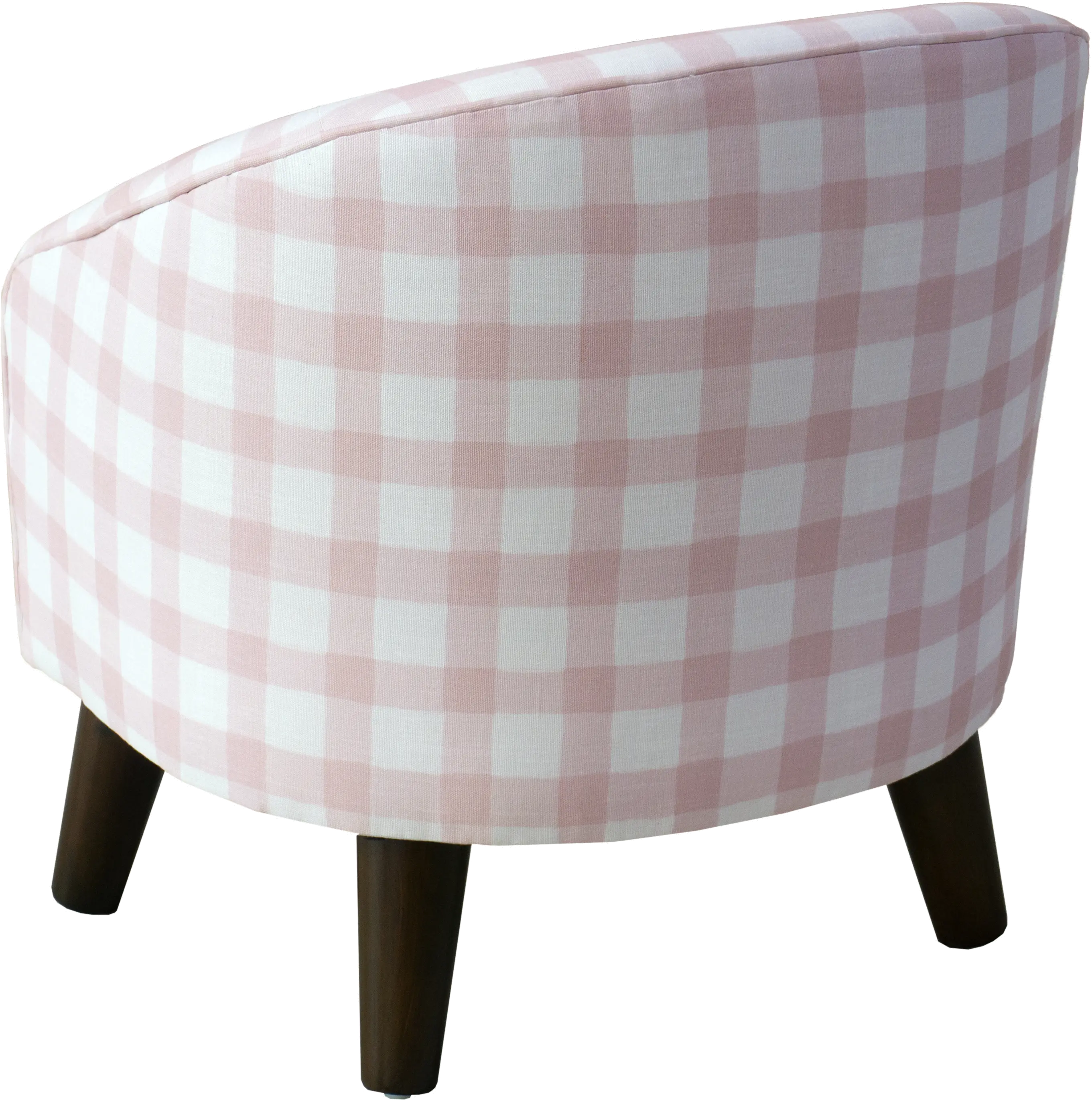47-1KBFFLGNGBBPNK Kids Gingham Pink and White Tub Chair-5