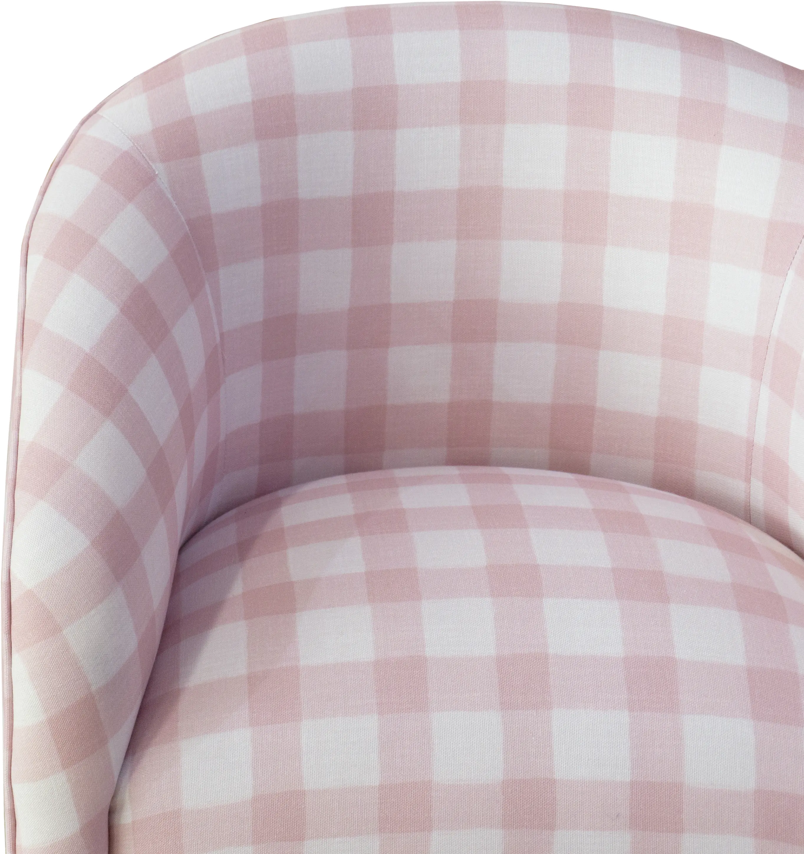 47-1KBFFLGNGBBPNK Kids Gingham Pink and White Tub Chair-6