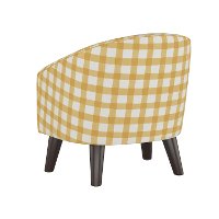 47-1KBFFLGNGBTCP Gingham Yellow and White Kid's Tub Chair-4