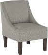 72-1LNNGR Contemporary Linen Gray Swoop Arm Chair