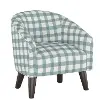 47-1KBFFLGNGPWBLU Kids Gingham Blue and White Tub Chair