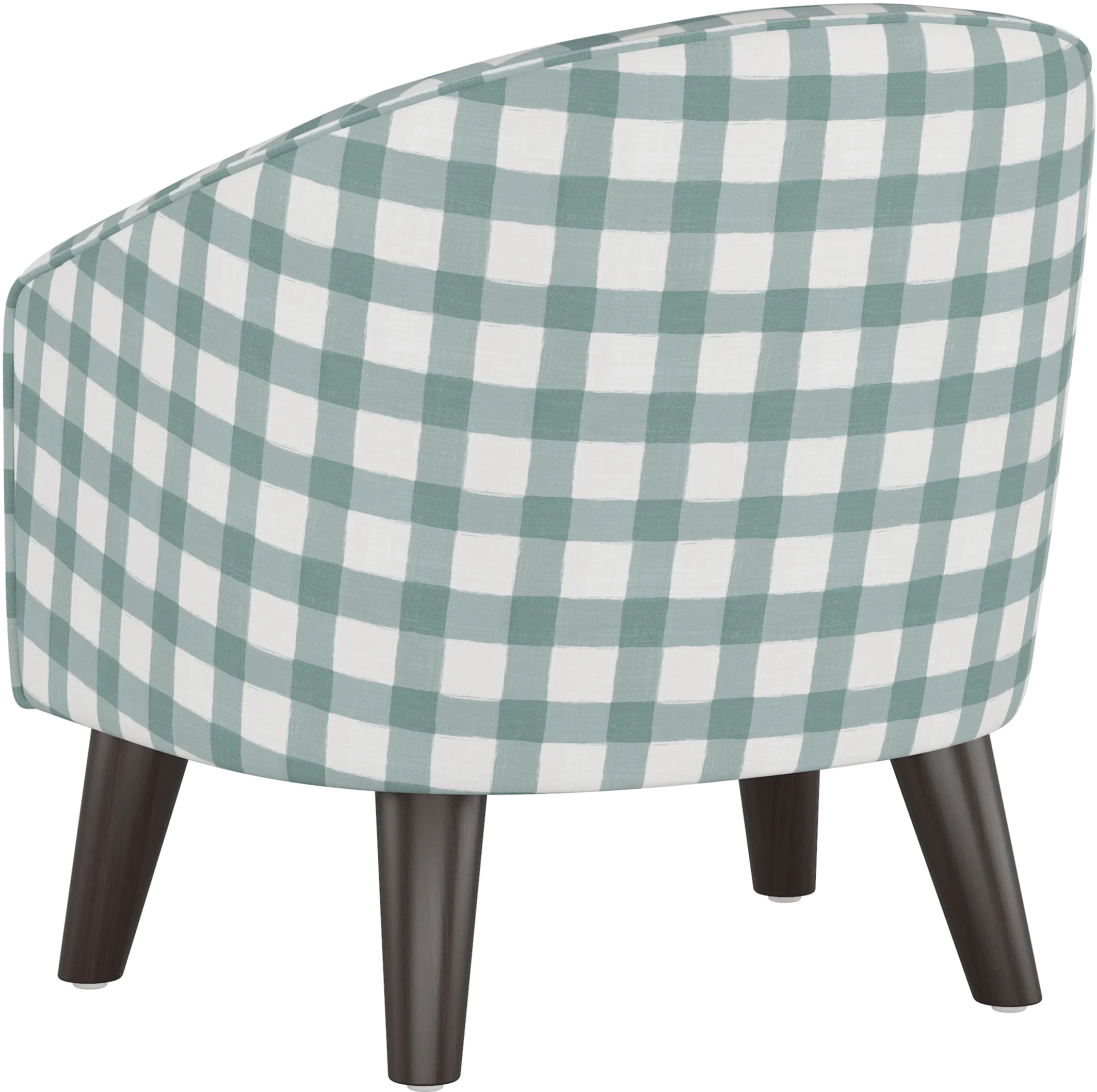 47-1KBFFLGNGPWBLU Kids Gingham Blue and White Tub Chair-4