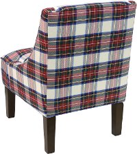 72-1STWDRSMLT Contemporary Red, White, Blue and Green Plaid Swoop Arm Chair-4
