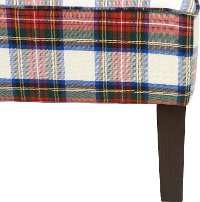 72-1STWDRSMLT Contemporary Red, White, Blue and Green Plaid Swoop Arm Chair-5