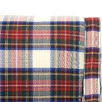 72-1STWDRSMLT Contemporary Red, White, Blue and Green Plaid Swoop Arm Chair-6