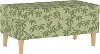948NATLYNFLSGTNL Mid Century Floral Sage Green Storage Bench