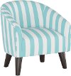 47-1KCBSTRAQ Aqua Blue Striped Kid's Tub Chair