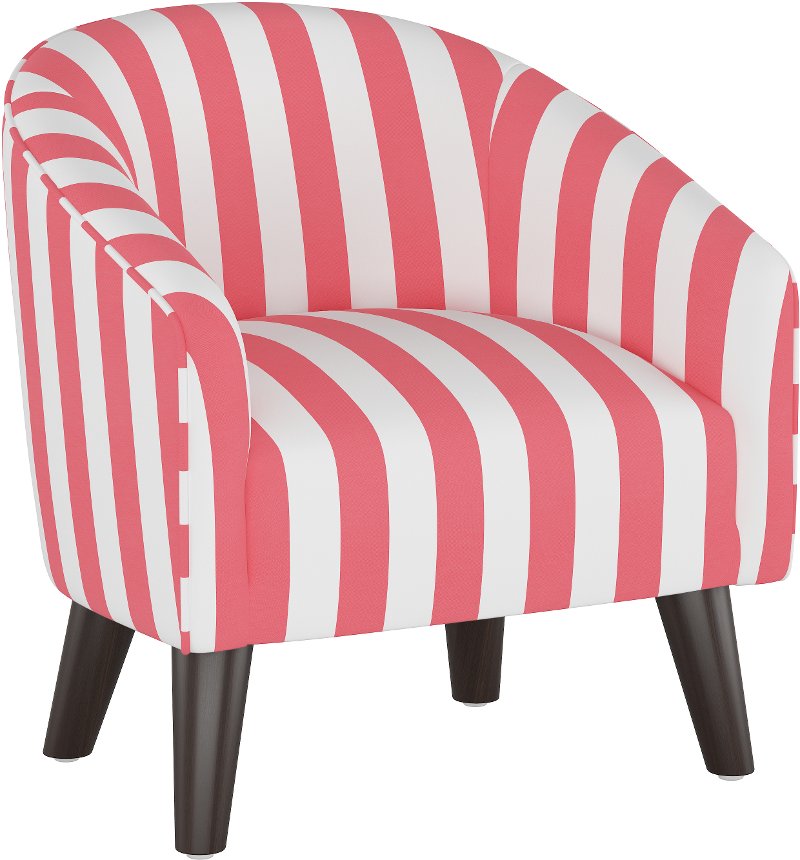 red striped tub chair