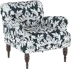 9505MRBNVYGR Cherrie Navy Floral Accent Chair - Skyline Furniture