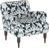 9505MRBNVYGR Cherrie Navy Floral Accent Chair