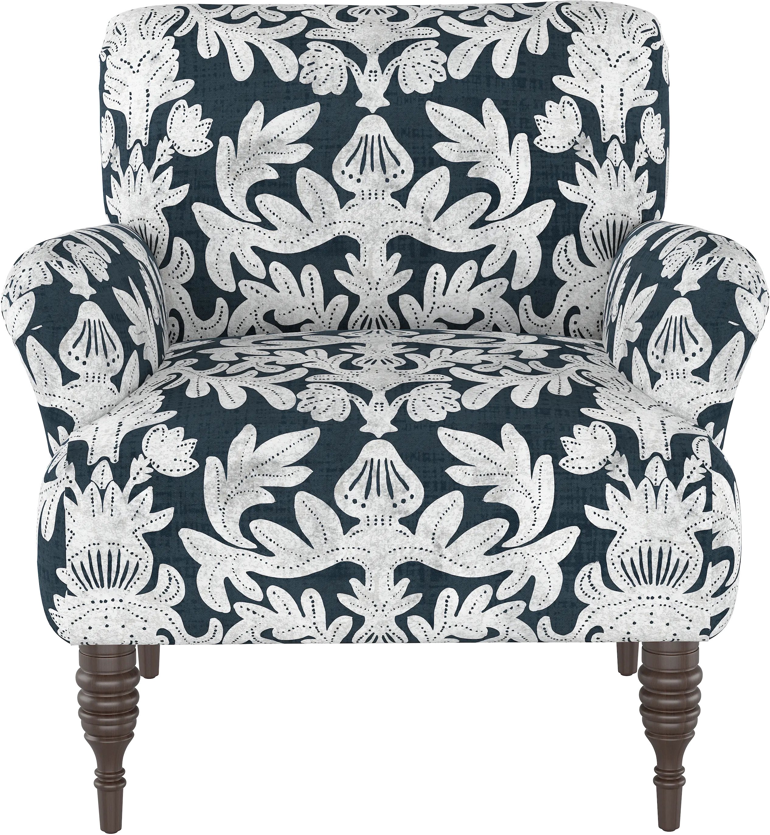 9505MRBNVYGR Cherrie Navy Floral Accent Chair-2