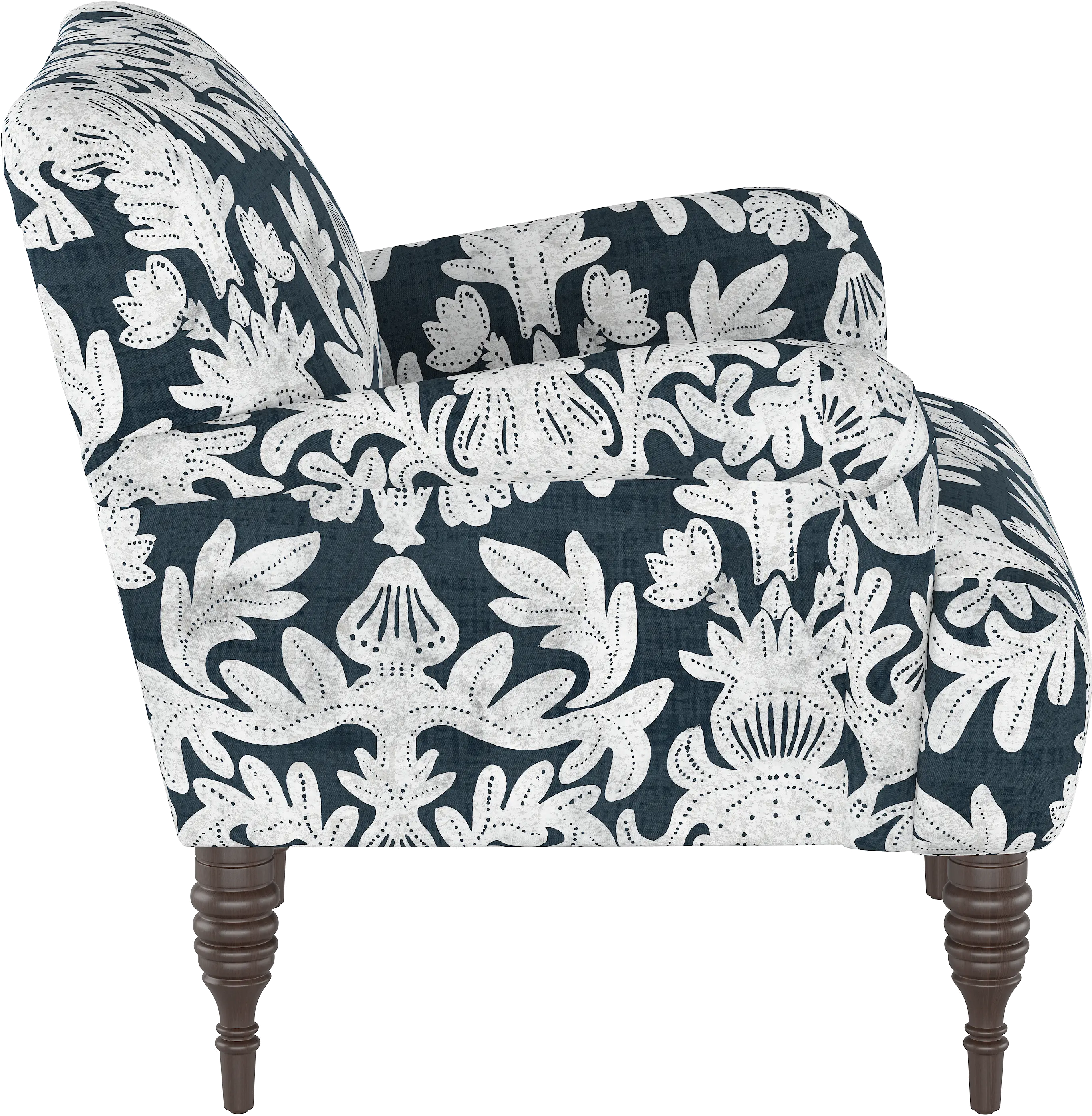 9505MRBNVYGR Cherrie Navy Floral Accent Chair-3