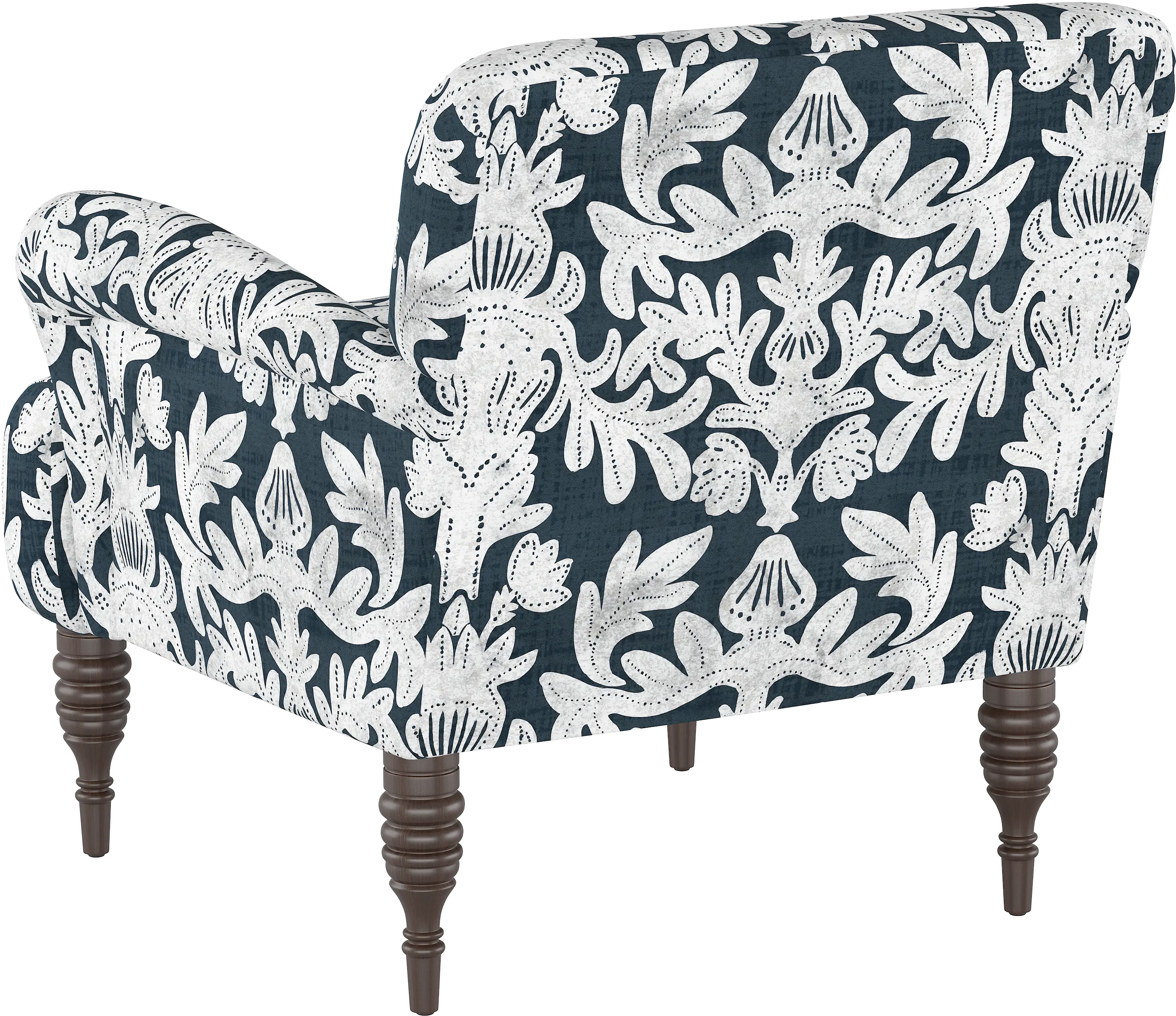9505MRBNVYGR Cherrie Navy Floral Accent Chair-4