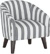 47-1KCBSTRGRYWH Gray Striped Kid's Tub Chair