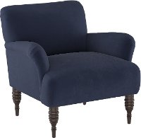 9505RGKNV Contemporary Navy Blue Upholstered Accent Chair