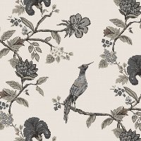 9505SHNINK Contemporary Cream and Gray Floral Upholstered Accent Chair-6