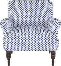 9505SHRMDNWHTFLX Contemporary White and Blue Upholstered Accent Chair-2