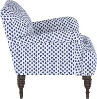 9505SHRMDNWHTFLX Contemporary White and Blue Upholstered Accent Chair-3