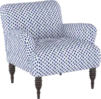 9505SHRMDNWHTFLX Regal Blue Polka Dot Accent Chair