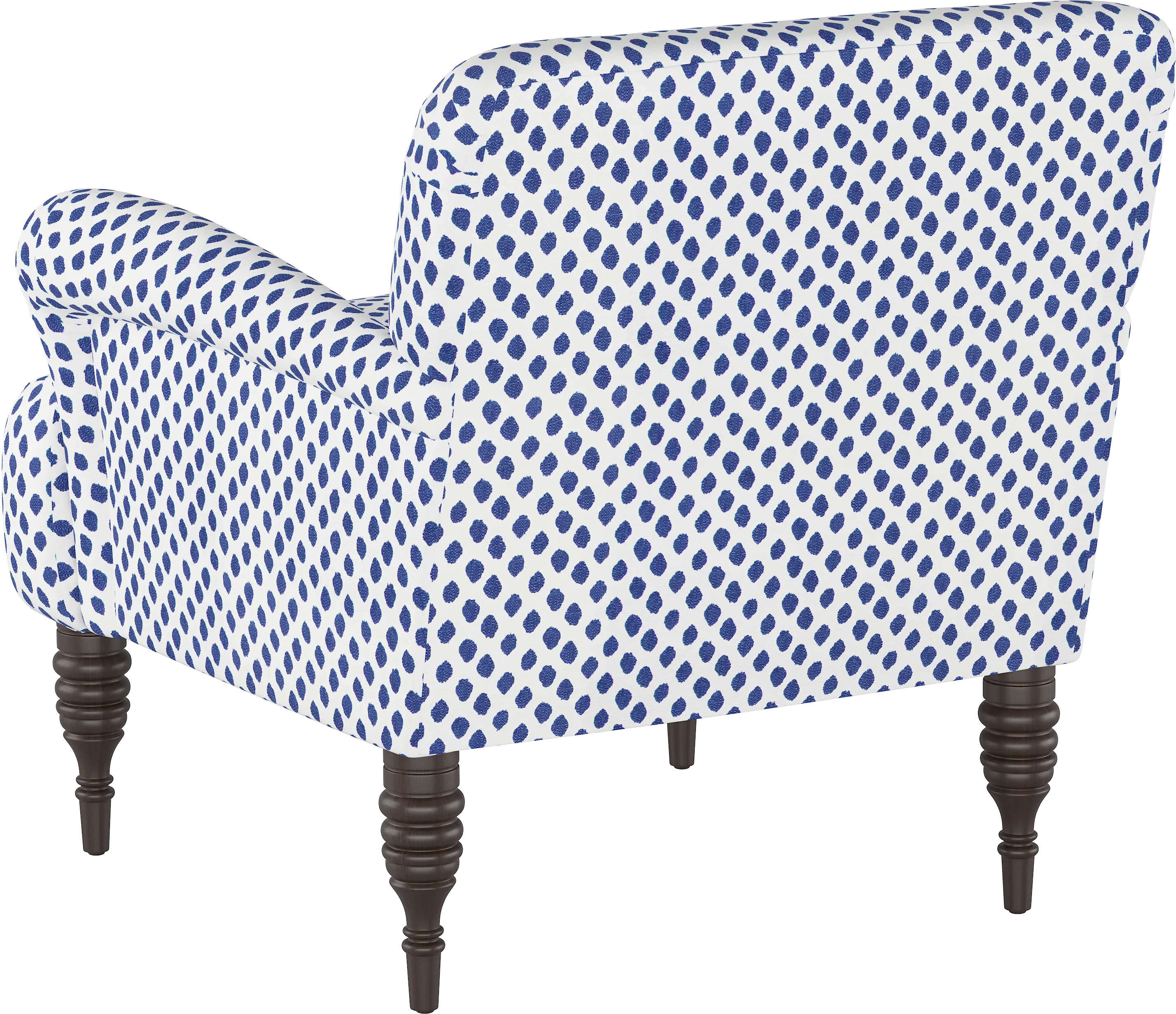 9505SHRMDNWHTFLX Regal Blue Polka Dot Accent Chair-4