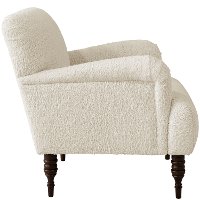 9505SHPSNTR Contemporary Natural Faux Sheepskin Upholstered Accent Chair-3